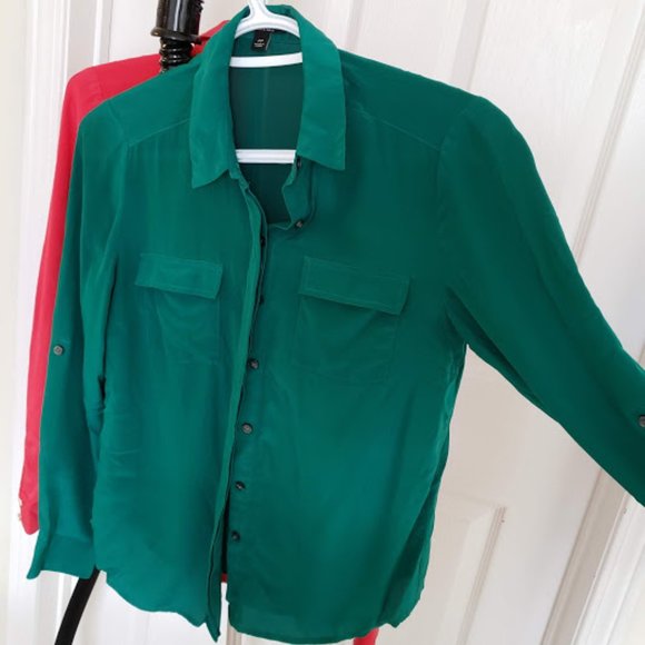 2 Silk Blouses - Ann Taylor - Picture 2 of 4